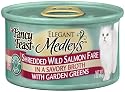 Fancy Feast Gourmet Cat Food Shredded Wild Salmon Fare in Broth With Garden Greens, 3-Ounce Cans (Pack of 24)