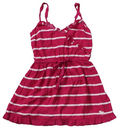 Abercrombie & Fitch Women's Ruffled Dress (Pink Stripe) (X-Small)