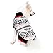Blueberry Pet Nordic Pattern Inspired Fair Isle Black and White Snowflakes Dog Sweater, Back Length 14
