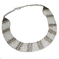 Necklace Bracelet Set Sterling Silver Crystal Jewelry