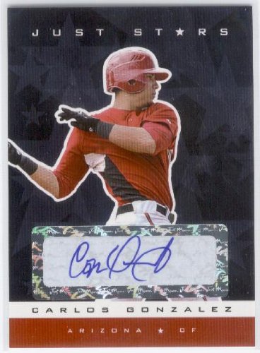 2007 Just Minors Just Autographs Just Stars Signatures Black 6 Carlos Gonzalez - Arizona Diamondbacks (Rookie Parallel - Autographed - Serial #'d to 25 - Baseball Cards)