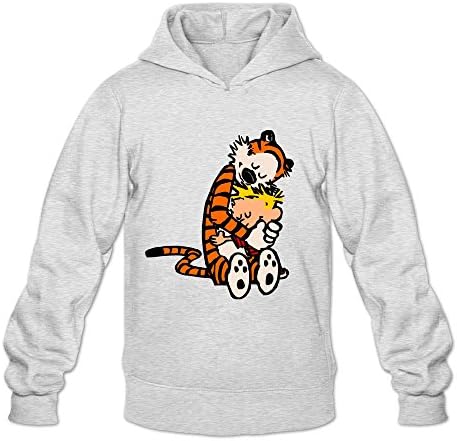 Pop Calvin And Hobbes Thomas Tiger Men's Hoodie Sweater Ash