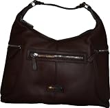 Women's Etienne Aigner Purse Handbag Cooper Collection Chocolate Leather