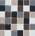 Interceramic INSBG2X2AUTCT Shimmer Blends Mosaic Glass Tile, 2-by-2-Inch Tile on a 12-by-12-Inch Mosaic Mesh, Autumn Gloss, 11-Pack