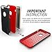 iPhone 6 Plus Case, Caseology [Sleek Armor Series] Slim Fitted Hard Exterior [Black / Red] [Metallic Shell] for Apple iPhone 6 Plus & iPhone 6S Plus