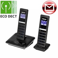 MEDION MD 83272 S63080 Design Twin DECT Telefon Full-ECO Anrufbeantworter GAP Full-Duplex SMS CLIP � Beleuchtetes Tastenfeld �2 Mobilteile � PIN-gesch�tzte Bereiche � Matrix Display