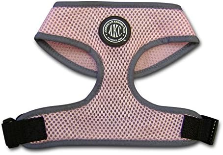 AMERICAN KENNEL CLUBNylon Extra Comfort Mesh Harness for Dog, Medium, Pink