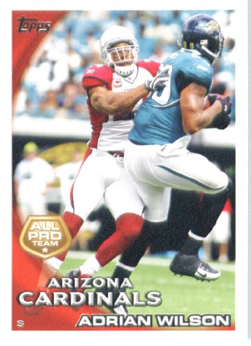 2010 Topps NFL Football Card # 229 Adrian Wilson AP - Arizona Cardinals (All Pro) NFL Trading Card in a Protective ScrewDown Case!