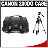 Canon 200DG Digital SLR Camera Case Gadget Bag + Tripod Accessory Kit for E ....