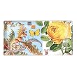 Paisley Rose Rectangular Glass Transferware Tray Dish