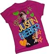 Justin Bieber -- Felt Pen Remix -- Fitted Crop Sleeve Girls T-Shirt
