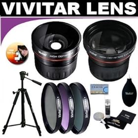 Vivitar Series 1 High Definition Wide Angle Fisheye 0.21x Lens + Vivitar Series 1 High Definition 3.5X Telephoto Lens + Vivitar Series 1 Multi-Coated 3 Piece Filter Kit (UV, CPL, FLD) Includes Nylon Filter Wallet + Deluxe DB ROTH Vivitar Accessory Kit For The Samsung NX5, NX10, NX100 Digital Camera