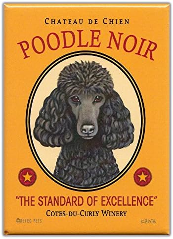 Magnet Poodle Noir