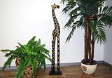 Deko Giraffe aus Indonesien 100cm - dunkel