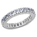 1.60 Carat Genuine Tanzanite Silver Eternity Ban Carat Genuine Tanzanite Silver Eternity Band 1.60
