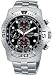 Stainless Steel Chronograph Black Dial Alarm