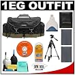 Canon 1EG Digital SLR Camera Case Gadget Bag + Tripod + BP-511a Battery + Accessory Kit for EOS 50D, 40D, 30D & 5D