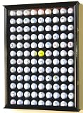 108 Golf Ball Display Case Cabinet Wall Rack Holder w/ UV Protection -Black