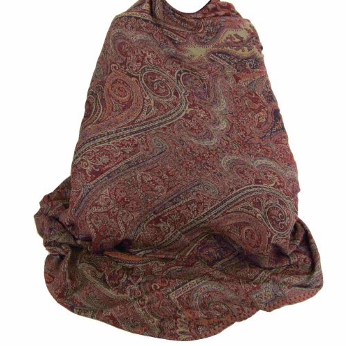 Gebets Schal Schurwolle Paisley-Jacquard Muster 