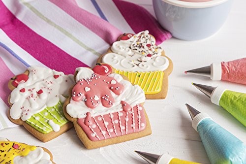 Cake Decorating Kit - Great for Cakes Cupcakes and All Deserts - 24 Tips for All Styles and Occasions - Works with All Icing and Frosting