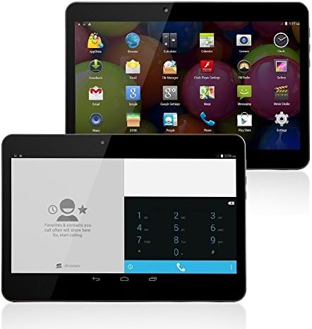 10.6'' Inch smart phone G Smart Phone Android Tablet Phablet with 2 SIM Card Slots Dual Core, Dual Camera, Phone Calling ,Google Play Store3g Phone Tablet 1g Ram 16G Rom(Black)