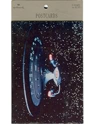 Star Trek: The Next Generation Postcards (Set of Four): Worf and Son, U.S.S. Enterprise, Holodeck, Ten Forward Lounge