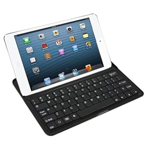 MiniSuit Bluetooth QWERTY Keyboard Stand Case for Apple iPad Mini (Black Finish)
