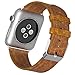 Apple Watch Band, JETech 38mm Genuine Leather Strap Wrist Bands Replacement w/ Metal Clasp for Apple Watch All Models 38mm (Brown)