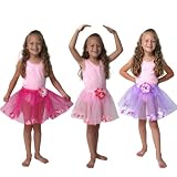 Girls Set 3 Flower Petal Tutus Dance Dressup Halloween
