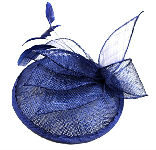 AM CLOTHES Womens Elegant Flower and Feather Hair Clip Fascinator