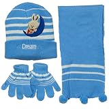 Toddler Dream Knit Hat Gloves and Scarf Set - Light Blue W20S21E