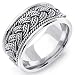 PELAGIOS 14K White Gold Double Braided Wedding Band Ring
