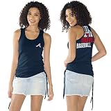 MLB Atlanta Braves Ladies Live Large Tank Top - Navy Blue (X-Large)