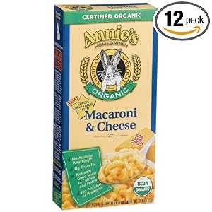 Annie's Homegrown Organic Classic Macaroni and Cheese, 6-Ounce Boxes (Pack of 12) by Annie's Homegrown