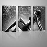 Surrender by GalVII - erotic canvas artwork complete mounted - ready to hang - 3x 15,75x31,5 (3x 40x80cm) Better quality than poster, kind of oil painting look, various motives like photos, abstract art or pop art