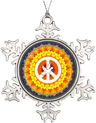 Kelolinal Personalised Christmas Tree Decoration Icon Hippie Snowflake Ornament