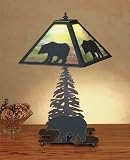 15.5H Black Bear At Stormy Sunset Accent Lamp Table Lamps