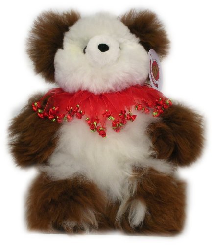 Alpaca Bear. Genuine Multi Colored Alpaca Teddy Bear With Red Roses Collar. 14 Inches high. 51jfIT2ZCTL Alpaca Bear. Genuine Multi Colored Alpaca Teddy Bear With Red Roses Collar. 14 Inches high.