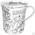Licensed Disney Mickey Mouse Ceramic Sketch Book Coffee Mug