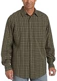 IZOD Mens Long Sleeve Corded Poplin Plaid Woven Shirt