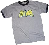 Batman Vintage Bat-Cape Logo Adult Ringer T-Shirt