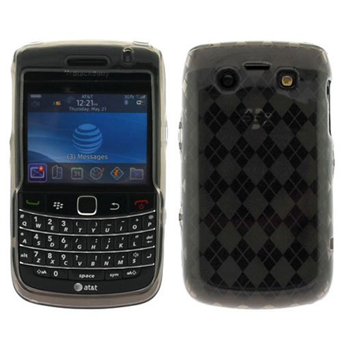 GTMax Smoke Checker Gel Skin Cover Case for RIM Blackberry Bold 9700 (Onyx) Cell Phone