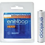 AAA Eneloop Precharged NiMH Battery Retail 2-Packs