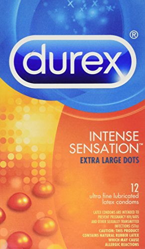 Durex intense sensation dotted lubricated condoms, 12 c…
