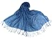 UBI Women's Solid Bamboo Long Scarf,Blue,One Size