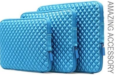 Amazing Accessory (TM) Durable Diamond Shock-Resistant Laptop Sleeve (RED) for Alienware ALW14-4682sLV 14-Inch Laptop