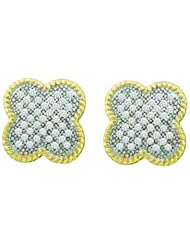 0.25CTW DIAMOND FLOWER EARRINGS