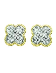 0.25CTW DIAMOND FLOWER EARRINGS