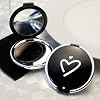 Styling Black Heart Design Compact Mirror, 1