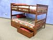 Full over Full Mission Bunk Bed with Drawers in Espresso from DONCO